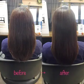 セミロング 縮毛矯正&髪質改善 MAILHAIRのヘアスタイル