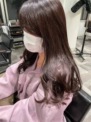 ロング ayaka 縮毛矯正レイヤーのヘアスタイル