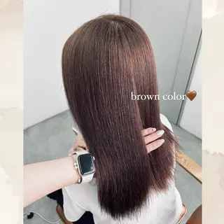 セミロング ☘️中明度カラー/ 縮毛矯正ナミ☘️のヘアスタイル