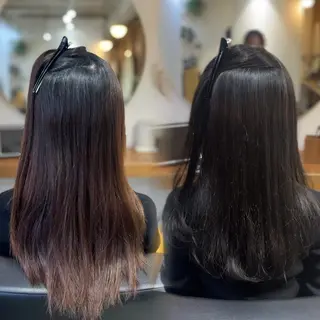 ロング 塩川ももこ/ 自然な縮毛矯正のヘアスタイル