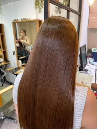ロング カラー 髪質改善/縮毛矯正/ 艶カラー/ヘッドスパのヘアスタイル