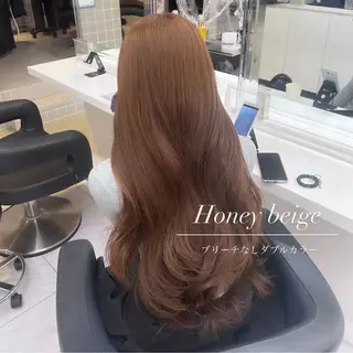ロング カラー パーマ ヘアアレンジ メンズ キッズ ブリーチなしカラー/ ブラウン/レイヤーのヘアスタイル