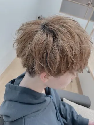 ショート カラー メンズ トレンド透明感カラー ☘️大貫 昂涼🐹のヘアスタイル