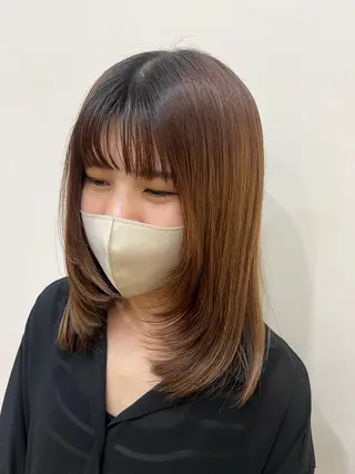 ミディアム bon hair  &make DEW山田店所属・いまい しずかのヘアスタイル