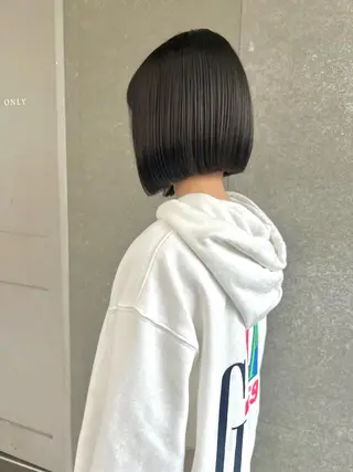 ショート カラー 縮毛矯正×艶髪カラー 髪質改善/三ツ木のヘアスタイル