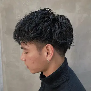 ショート パーマ メンズ fifth JINGUMAE所属・波巻きスパイラルパー マ/シャドウパーマ駿のヘアスタイル