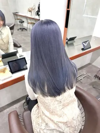 セミロング カラー 似合わせカット/ ハイトーン/aoiのヘアスタイル