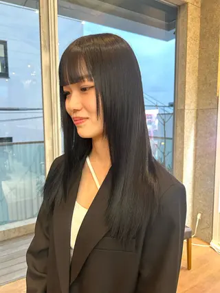 セミロング 🤍垢抜け♡透明感 カラーmoeka🤍のヘアスタイル