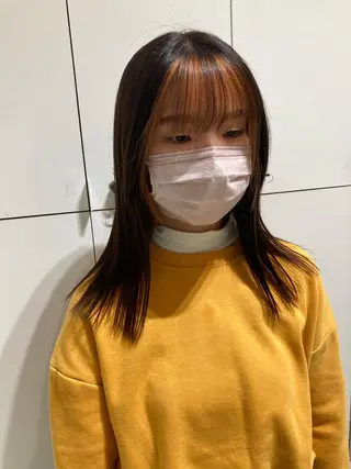 セミロング カラー 透明感カラー🫧 nanohaのヘアスタイル