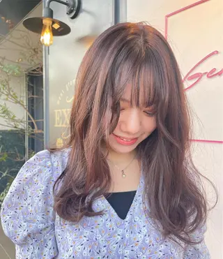 ミディアム カラー exfa sakura🪞のヘアスタイル