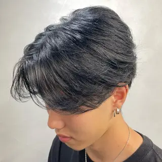 ミディアム パーマ ヘアアレンジ メンズ fifth 石川 凪のヘアスタイル