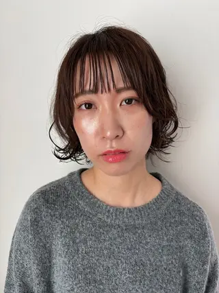 ショート パーマ いりえ しゃけのヘアスタイル