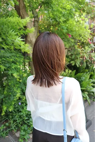 ミディアム カラー 似合わせカット /パーマ岡本淳平のヘアスタイル