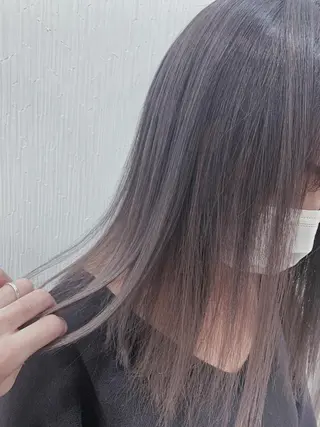 セミロング カラー レイヤーカットモデル 募集/藤原一真のヘアスタイル
