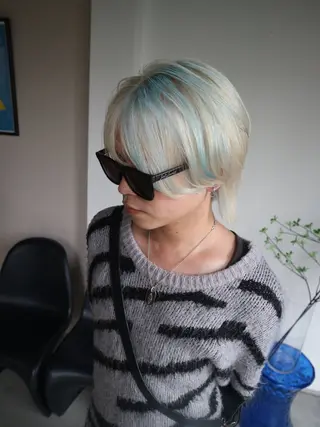 ショート カラー メンズ ハイトーン/メンズ/ デザイン/梅田/ミユのヘアスタイル