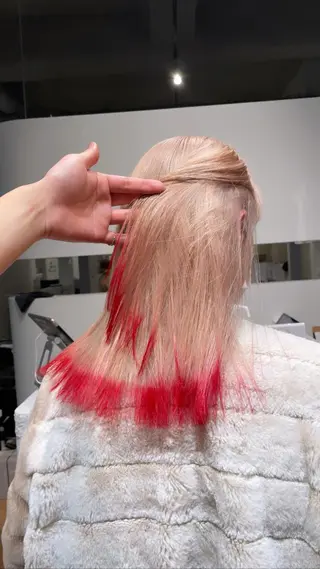 ロング カラー 名古屋ハイトーン/ 🐶ブリーチ専門店のヘアスタイル