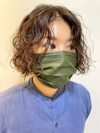 ショート パーマ レイヤー／似合わせ TAKUYAのヘアスタイル