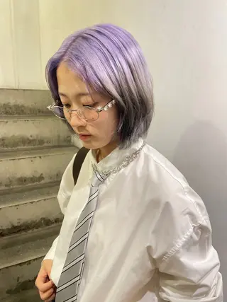 ミディアム カラー CACHÉ ワカナ🎀のヘアスタイル
