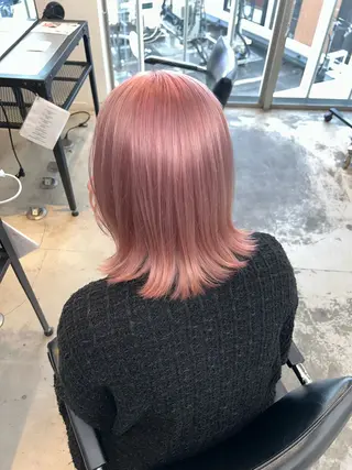 セミロング ブリーチ 🎀 エクステ ♡さや♡のヘアスタイル