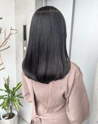 ロング カラー パーマ ヘアアレンジ 透明感/オリーブ/ グレージュ/YUKAのヘアスタイル