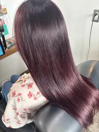 ロング カラー 與那覇 有紗のヘアスタイル