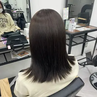 セミロング カラー パーマ ヘアアレンジ メンズ キッズ ネイル マツエク・マツパ アイブロウ mona/ ストレートスタイル✨のヘアスタイル