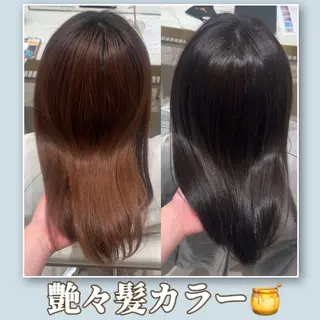 ミディアム カラー 内田 志乃のヘアスタイル