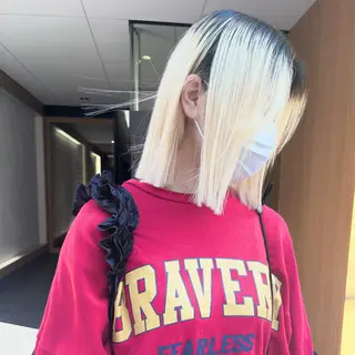 ミディアム カラー 堺 鳳 ママ美容師 yukariのヘアスタイル