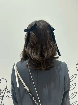 ミディアム ヘアアレンジ 👔ボブ﹨髪質改善 ストレート🩳ももかのヘアスタイル