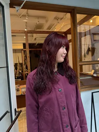 ロング カラー パーマ ENIF　大島 芽生のヘアスタイル