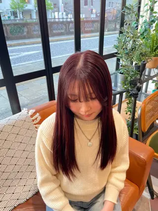 ロング カラー 上島 未緒のヘアスタイル