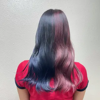ミディアム カラー パーマ ヘアアレンジ メンズ キッズ ネイル マツエク・マツパ 切りっぱなしヘアボブ ミディアムヘアRYOのヘアスタイル
