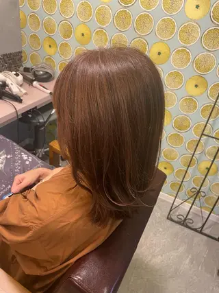 セミロング hair make echo滿木あい花のヘアスタイル