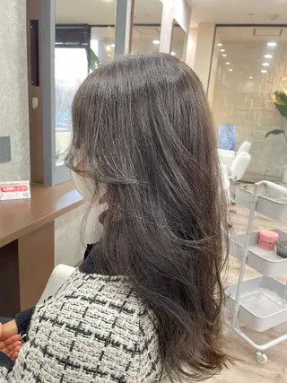ロング カラー たなか りなのヘアスタイル