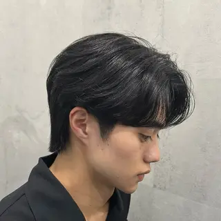 パーマ メンズ 曲がる縮毛矯正/メン ズカット髪質改善のヘアスタイル