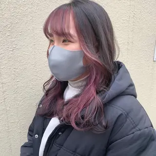 ロング カラー なかの たくみのヘアスタイル