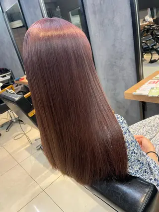 ロング カラー ヘアアレンジ キッズ ネイル マツエク・マツパ アイブロウ 透明感カラー🤎 ゆりのヘアスタイル