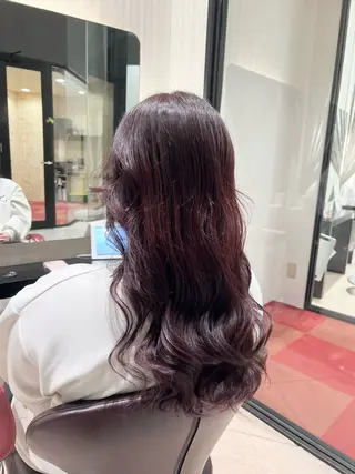 ロング カラー 松原 梨華のヘアスタイル