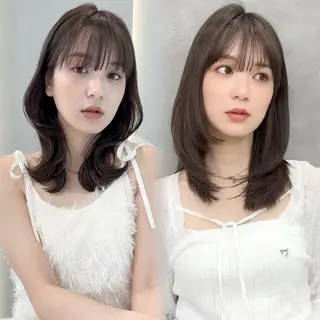ミディアム 韓国ヘア🇰🇷/縮 毛矯正🫧/木村和生のヘアスタイル