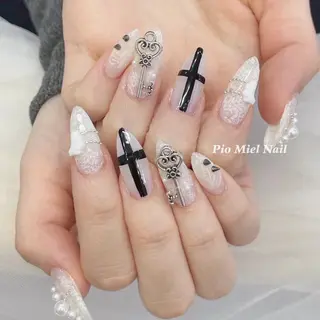 ロング カラー HANA 長さだしのネイルデザイン