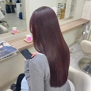 ミディアム カラー Riru🩵縮毛矯正 リピーター多数✨🩵のヘアスタイル
