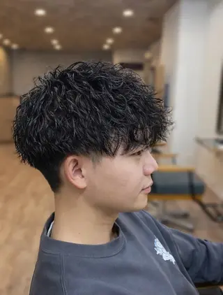 ショート パーマ 野呂 隼人のヘアスタイル