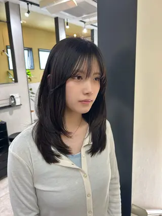 ロング hub hair レイヤー/透明感のヘアスタイル