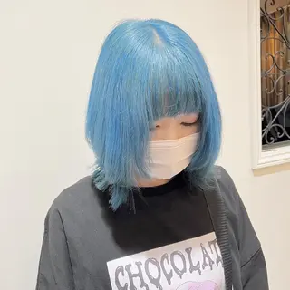 セミロング カラー 渡邊 唯のヘアスタイル