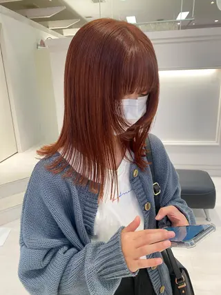 ミディアム Okamura Chisatoのヘアスタイル