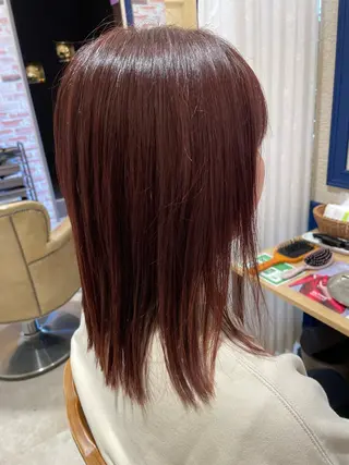 ミディアム YUSICA  所沢 イマムラ✳︎✴︎のヘアスタイル