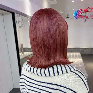 ショート カラー ヘアアレンジ ボブ×艶カラー 特化・リクト💥のヘアスタイル