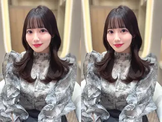 セミロング 上品♡韓国レイヤー ‎🤍のの‎🤍のヘアスタイル