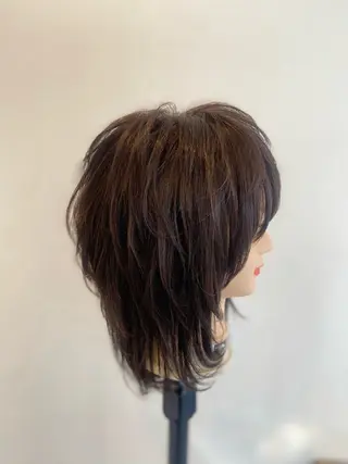 ミディアム パーマ WHAT COMES AROUND所属・園田 祥子のヘアスタイル