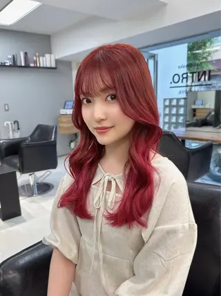 ミディアム カラー 韓国ヘア 店長NEGIのヘアスタイル